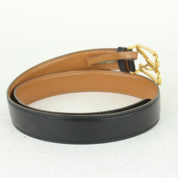 Hermès Black x Gold Wishbone Horseshoe Belt main image 12